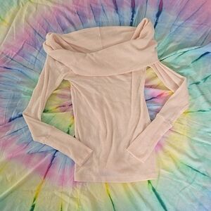 We the Free oversized cowl neck pink Sweater